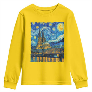 Cologne Cathedral Silhouette Köln German Starry Night Style Youth Sweatshirt