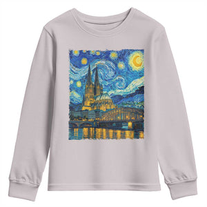 Cologne Cathedral Silhouette Köln German Starry Night Style Youth Sweatshirt
