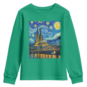 Cologne Cathedral Silhouette Köln German Starry Night Style Youth Sweatshirt