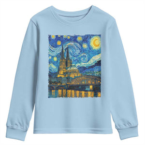 Cologne Cathedral Silhouette Köln German Starry Night Style Youth Sweatshirt