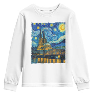 Cologne Cathedral Silhouette Köln German Starry Night Style Youth Sweatshirt