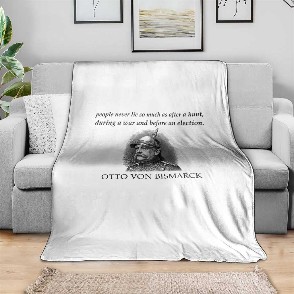 People Lie Famous German History Quote Otto Von Bismarck Throw Blanket