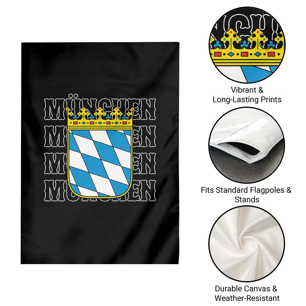 Munich München Germany Bavaria Coat of Arms Souvenir Garden Flag