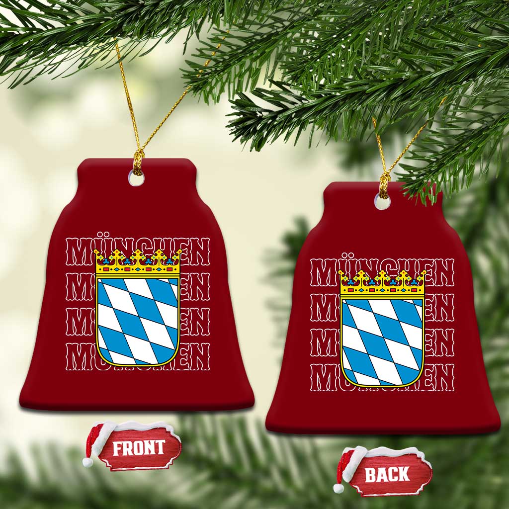 Munich München Germany Bavaria Coat of Arms Souvenir Ceramic Ornament