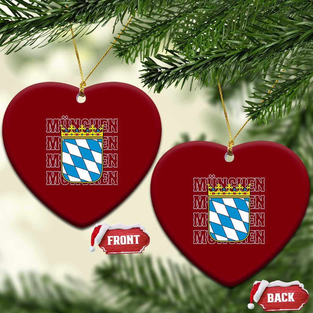 Munich München Germany Bavaria Coat of Arms Souvenir Ceramic Ornament