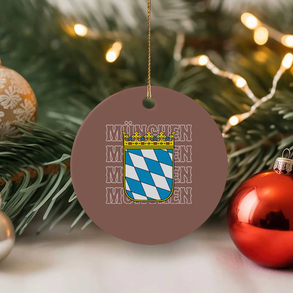Munich München Germany Bavaria Coat of Arms Souvenir Ceramic Ornament