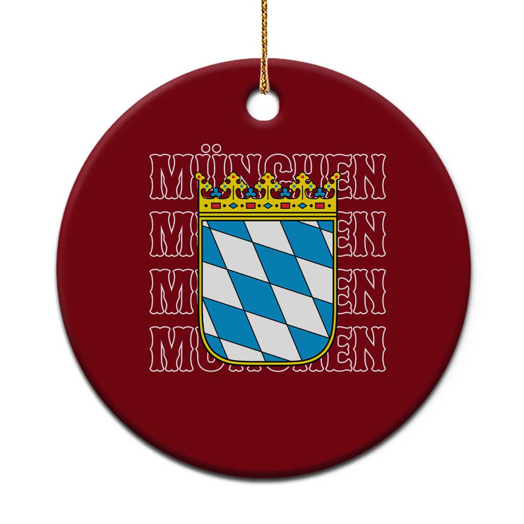 Munich München Germany Bavaria Coat of Arms Souvenir Ceramic Ornament