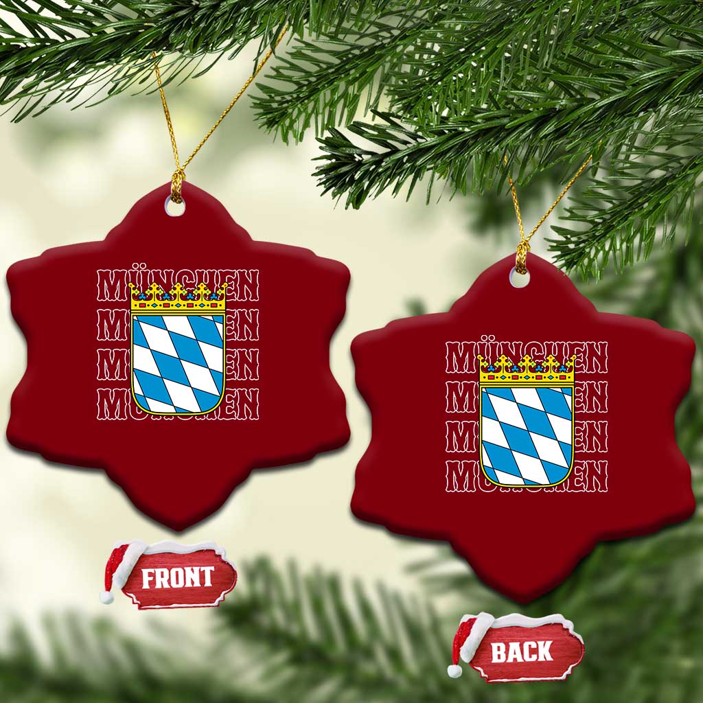 Munich München Germany Bavaria Coat of Arms Souvenir Ceramic Ornament
