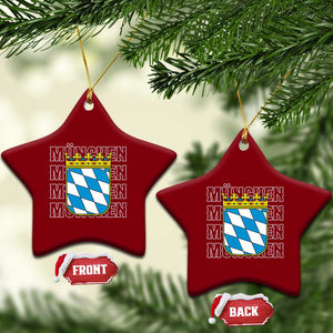 Munich München Germany Bavaria Coat of Arms Souvenir Ceramic Ornament