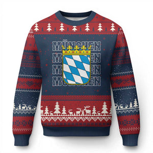 Munich München Germany Bavaria Coat of Arms Souvenir Ugly Christmas Sweater