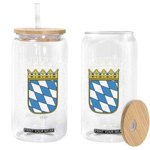 Munich München Germany Bavaria Coat of Arms Souvenir Glass Can