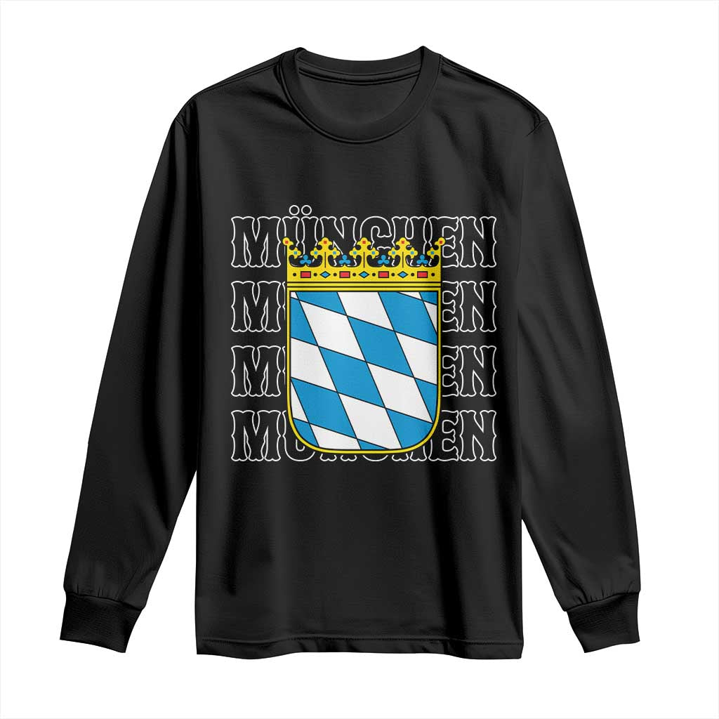 Munich München Germany Bavaria Coat of Arms Souvenir Long Sleeve Shirt