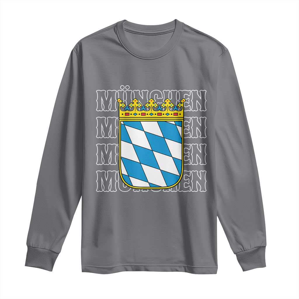 Munich München Germany Bavaria Coat of Arms Souvenir Long Sleeve Shirt
