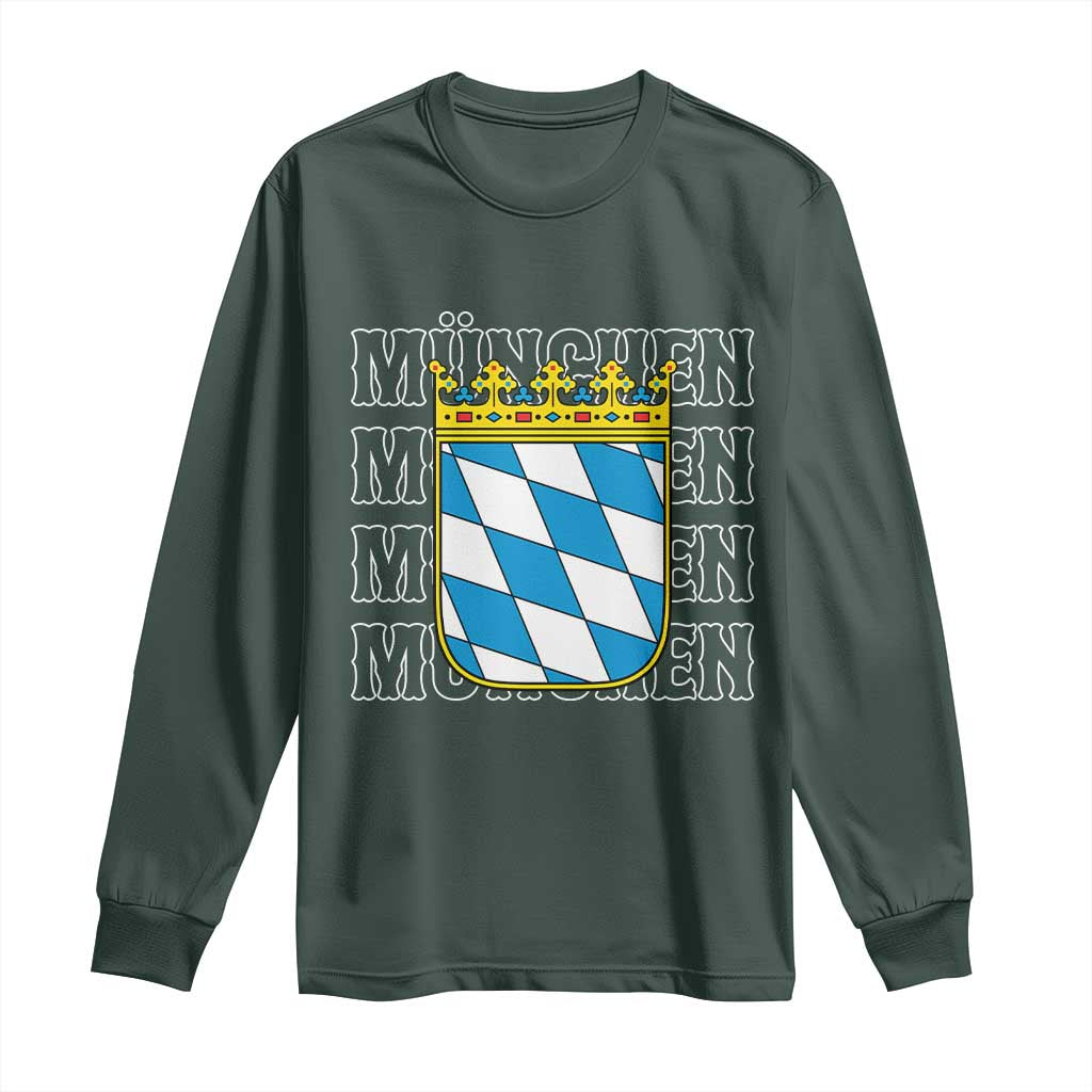 Munich München Germany Bavaria Coat of Arms Souvenir Long Sleeve Shirt