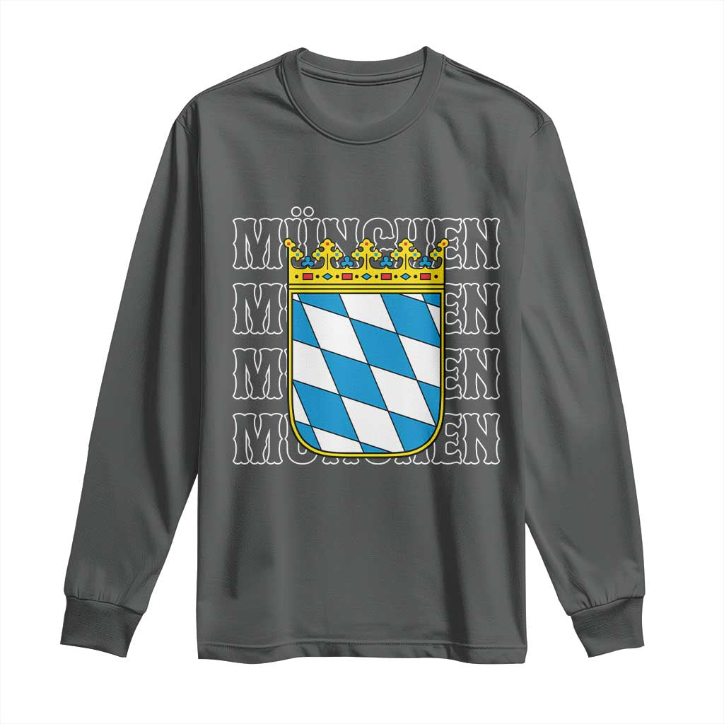 Munich München Germany Bavaria Coat of Arms Souvenir Long Sleeve Shirt
