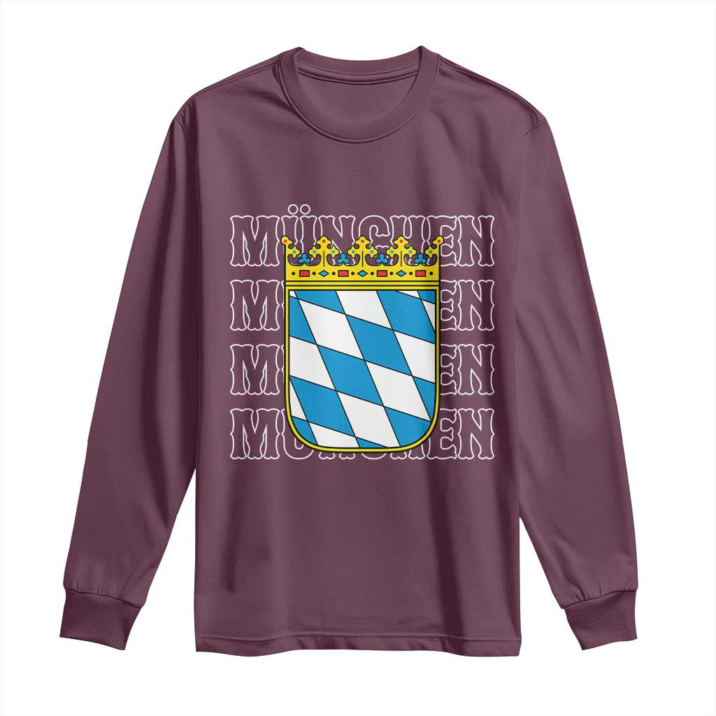 Munich München Germany Bavaria Coat of Arms Souvenir Long Sleeve Shirt