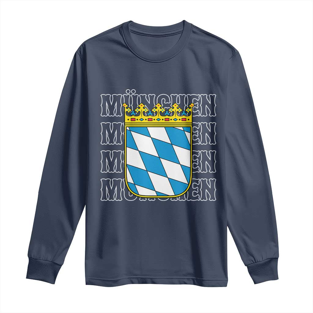 Munich München Germany Bavaria Coat of Arms Souvenir Long Sleeve Shirt
