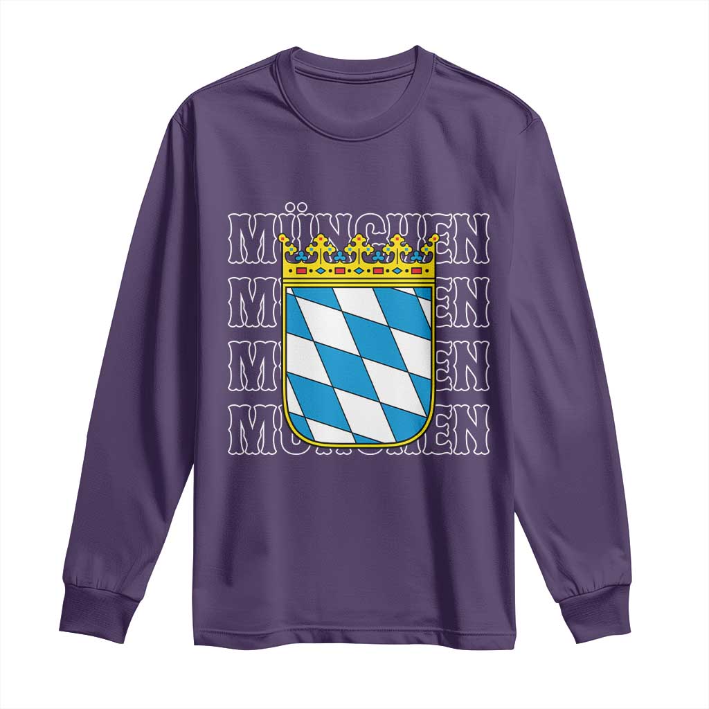 Munich München Germany Bavaria Coat of Arms Souvenir Long Sleeve Shirt
