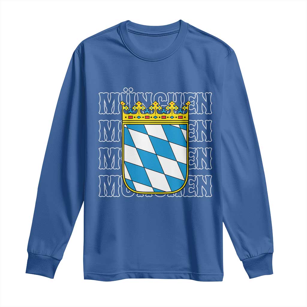 Munich München Germany Bavaria Coat of Arms Souvenir Long Sleeve Shirt