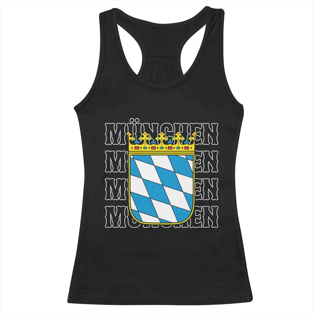 Munich München Germany Bavaria Coat of Arms Souvenir Racerback Tank Top