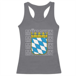 Munich München Germany Bavaria Coat of Arms Souvenir Racerback Tank Top