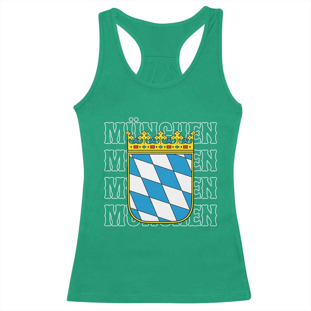 Munich München Germany Bavaria Coat of Arms Souvenir Racerback Tank Top