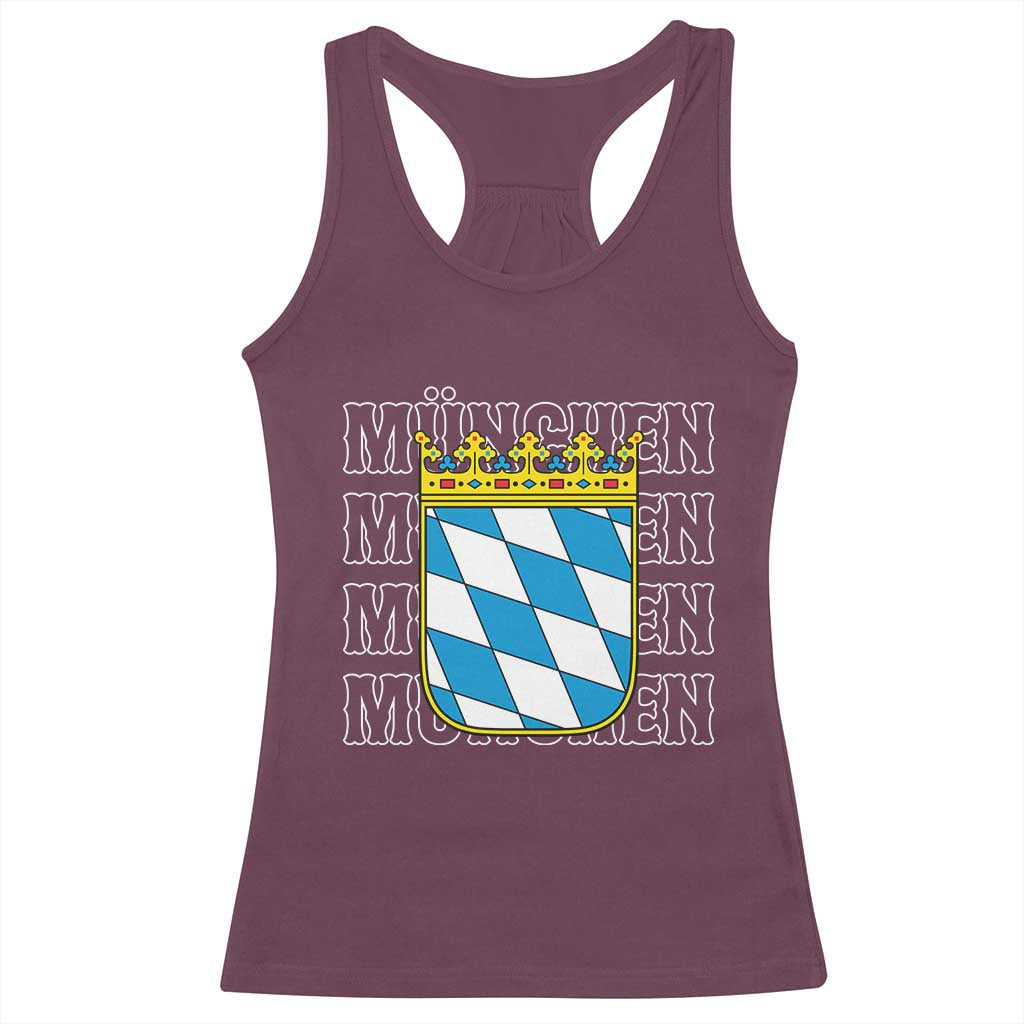 Munich München Germany Bavaria Coat of Arms Souvenir Racerback Tank Top