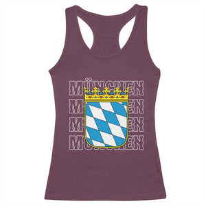 Munich München Germany Bavaria Coat of Arms Souvenir Racerback Tank Top