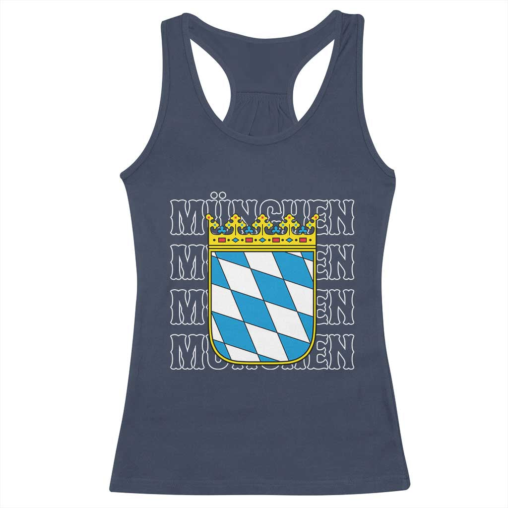 Munich München Germany Bavaria Coat of Arms Souvenir Racerback Tank Top