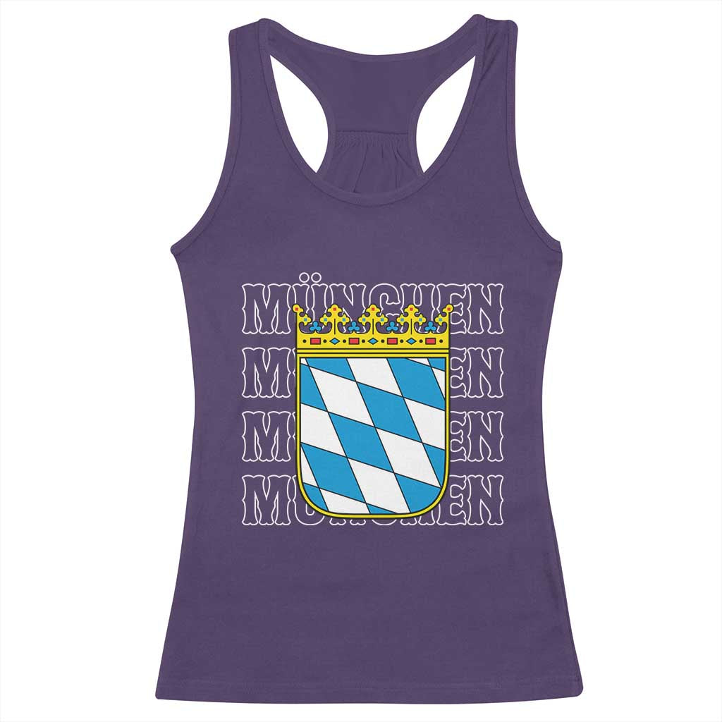 Munich München Germany Bavaria Coat of Arms Souvenir Racerback Tank Top