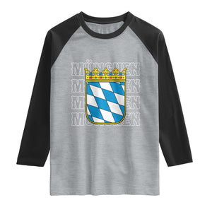Munich München Germany Bavaria Coat of Arms Souvenir Raglan Shirt