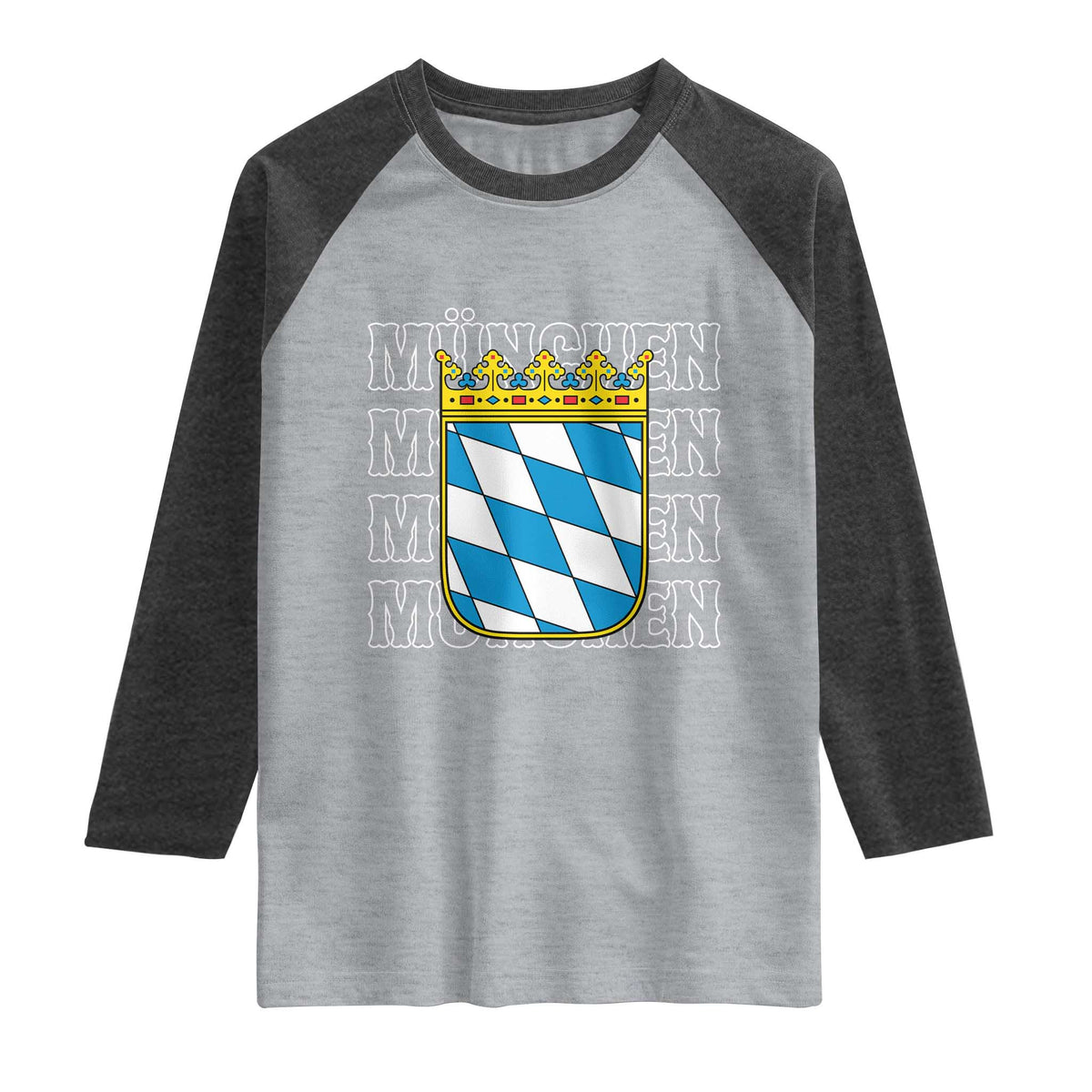 Munich München Germany Bavaria Coat of Arms Souvenir Raglan Shirt