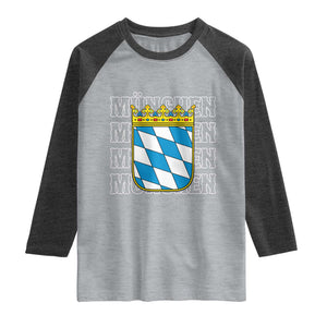 Munich München Germany Bavaria Coat of Arms Souvenir Raglan Shirt