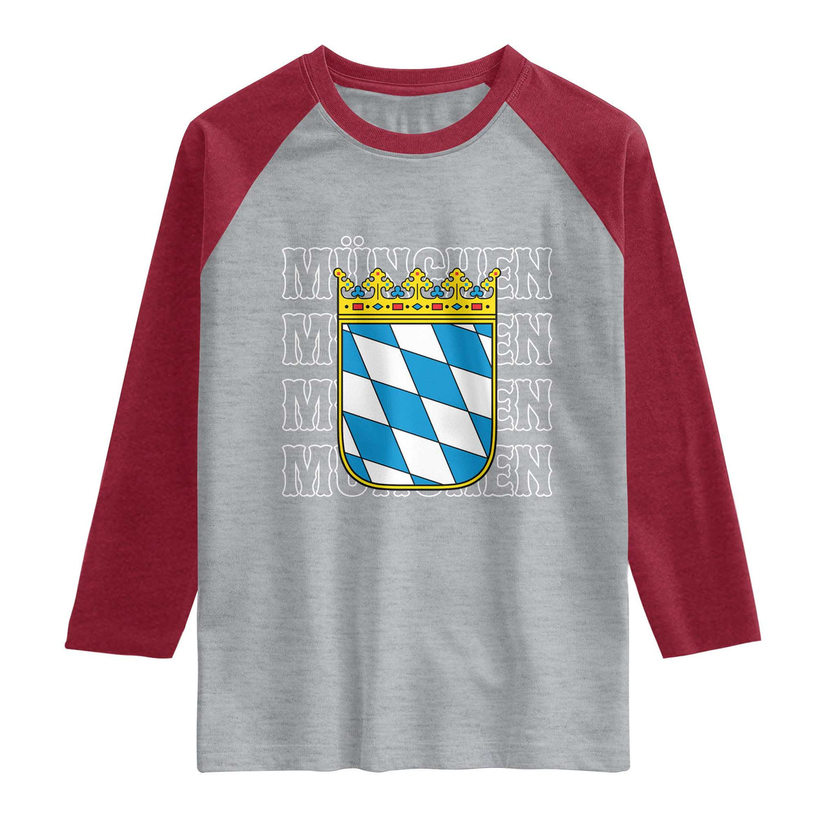 Munich München Germany Bavaria Coat of Arms Souvenir Raglan Shirt