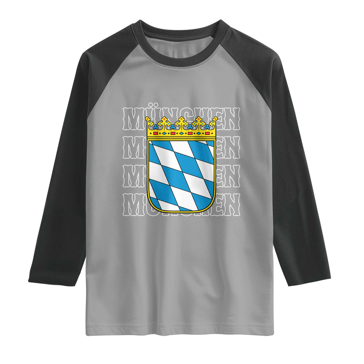 Munich München Germany Bavaria Coat of Arms Souvenir Raglan Shirt