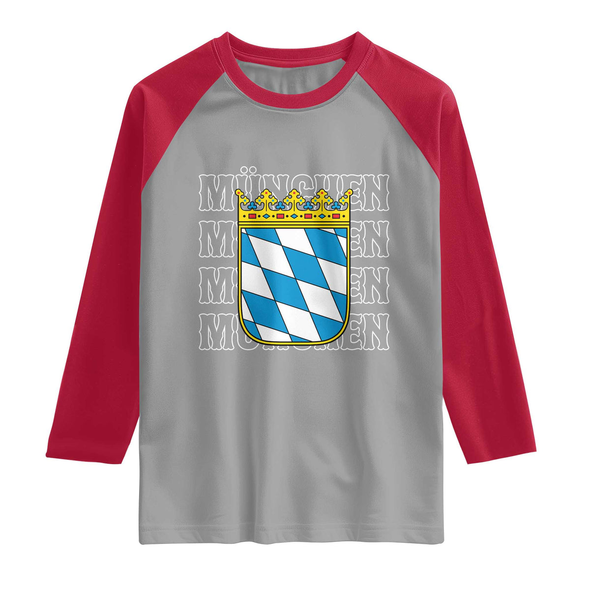 Munich München Germany Bavaria Coat of Arms Souvenir Raglan Shirt