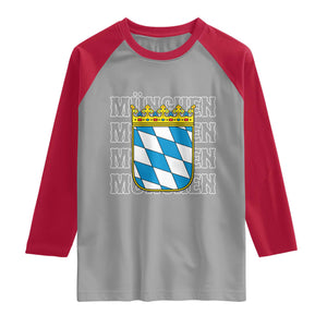 Munich München Germany Bavaria Coat of Arms Souvenir Raglan Shirt
