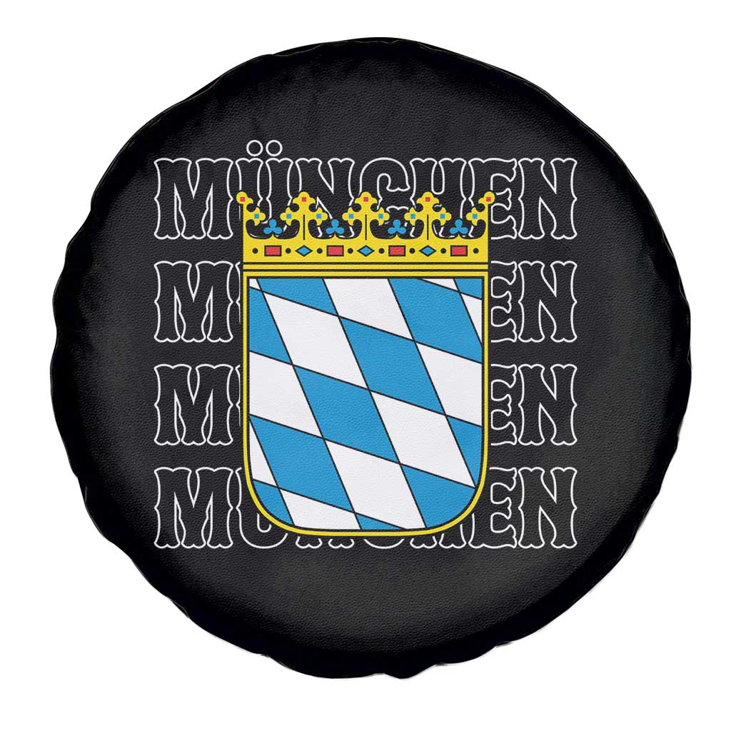 Munich München Germany Bavaria Coat of Arms Souvenir Spare Tire Cover