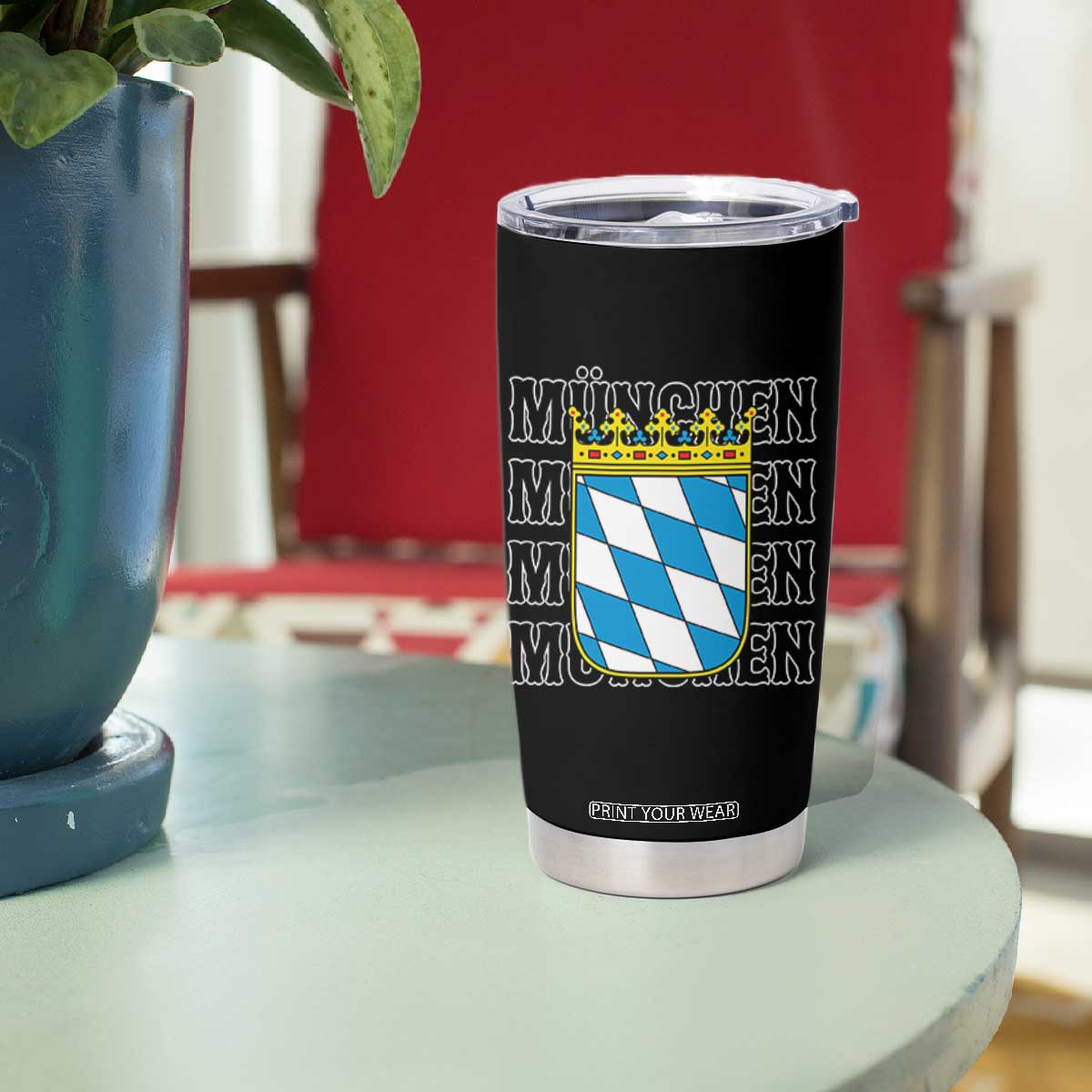 Munich München Germany Bavaria Coat of Arms Souvenir Tumbler Cup