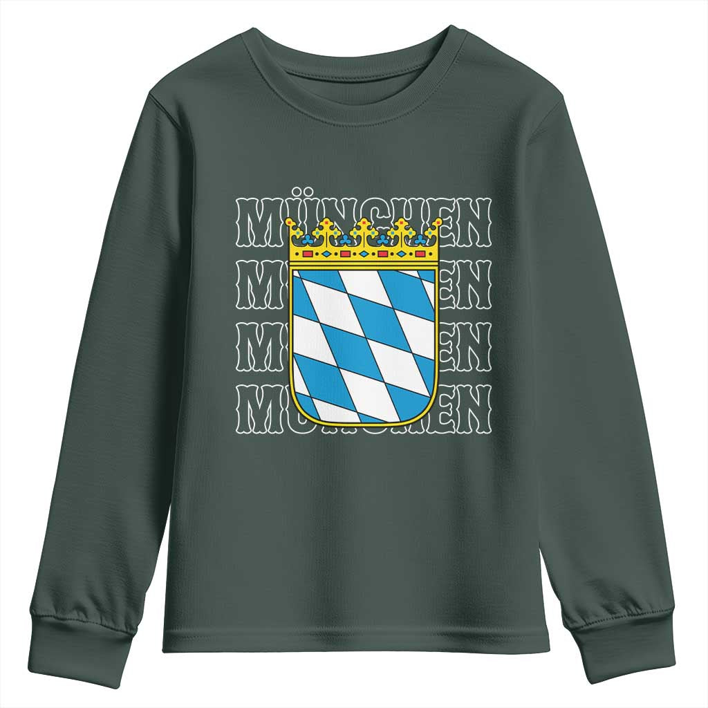 Munich München Germany Bavaria Coat of Arms Souvenir Youth Sweatshirt