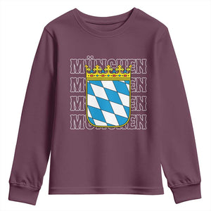 Munich München Germany Bavaria Coat of Arms Souvenir Youth Sweatshirt