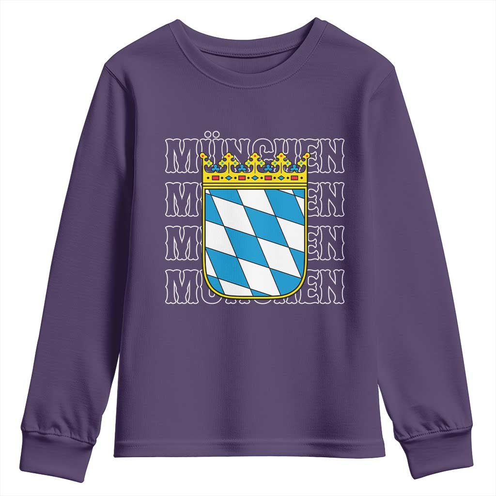 Munich München Germany Bavaria Coat of Arms Souvenir Youth Sweatshirt