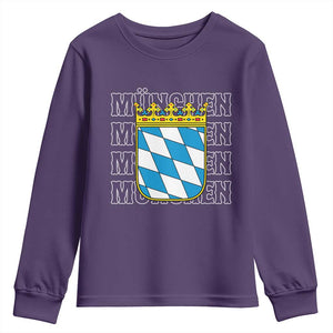 Munich München Germany Bavaria Coat of Arms Souvenir Youth Sweatshirt