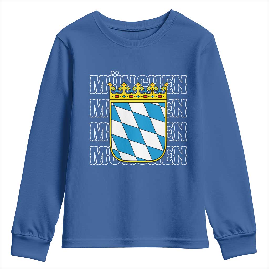 Munich München Germany Bavaria Coat of Arms Souvenir Youth Sweatshirt