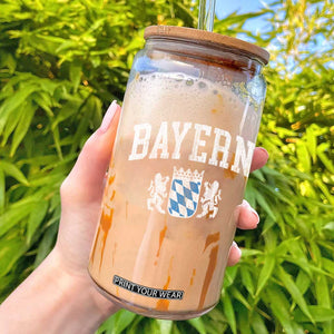 Bayern Bavaria Oktoberfest Germany German Heritage Glass Can