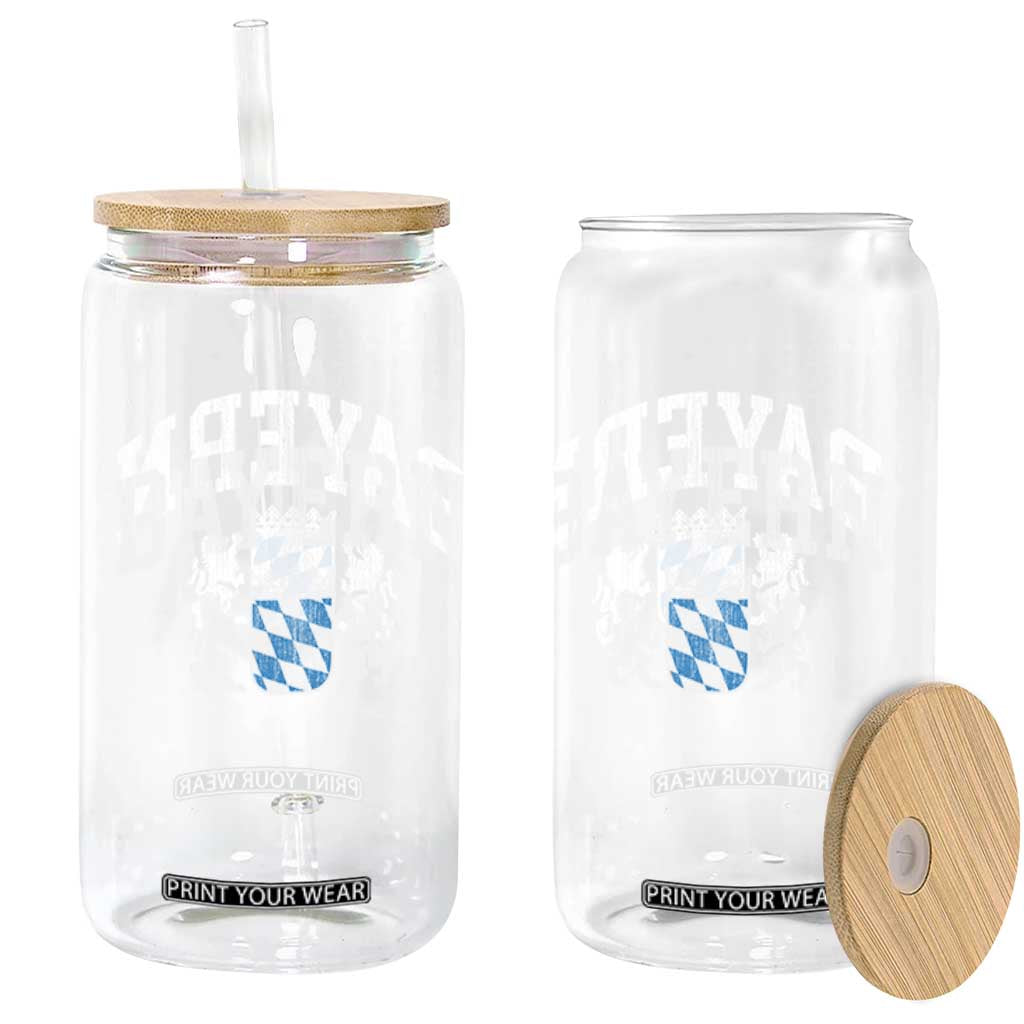 Bayern Bavaria Oktoberfest Germany German Heritage Glass Can
