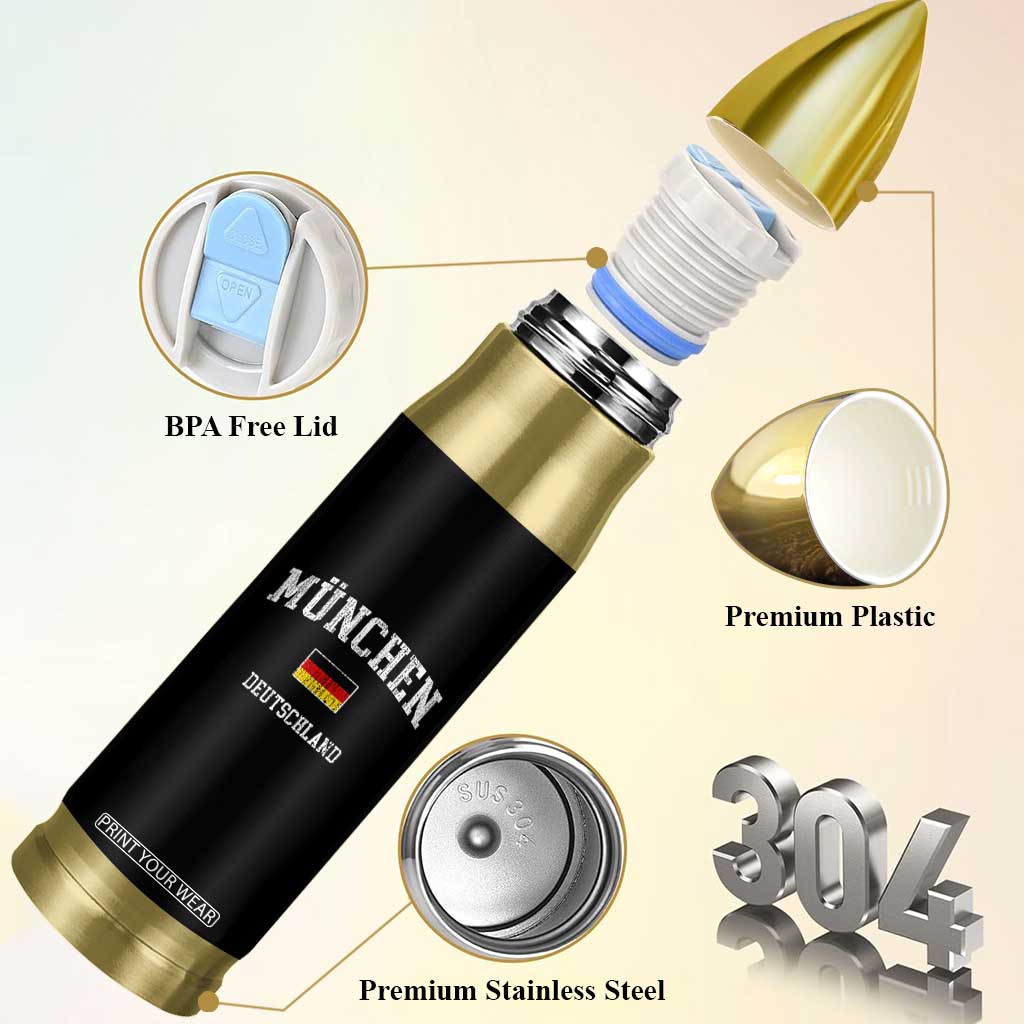 Munich München Germany German Flag Deutschland Bullet Tumbler