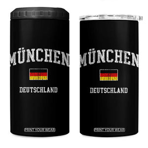 Munich München Germany German Flag Deutschland 4 in 1 Can Cooler Tumbler