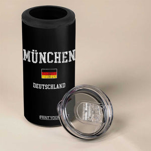 Munich München Germany German Flag Deutschland 4 in 1 Can Cooler Tumbler