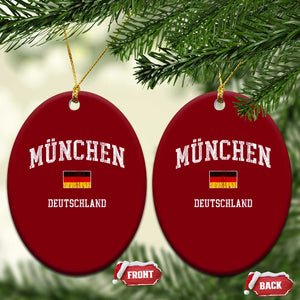 Munich München Germany German Flag Deutschland Ceramic Ornament